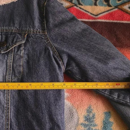 Vintage Steve & Barry's Blue Denim Jacket with Cream Sherpa