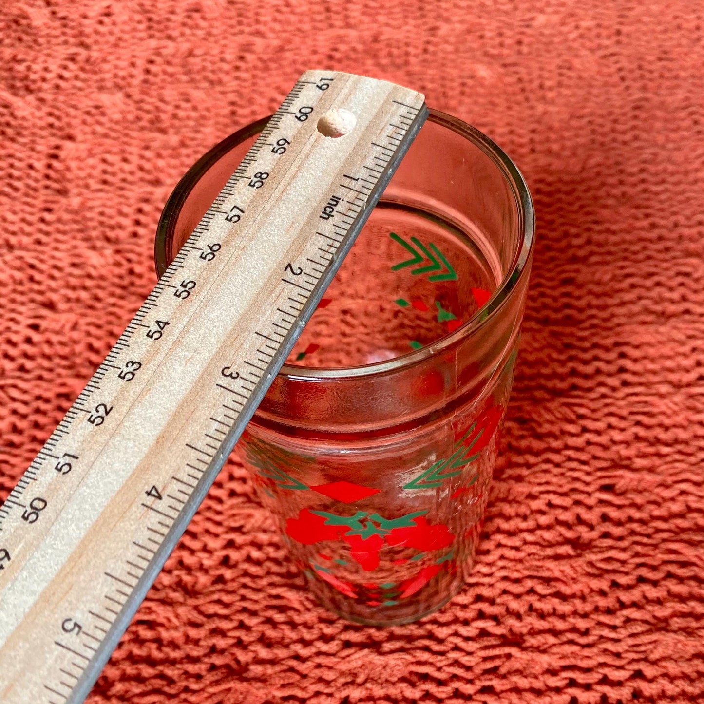 Vintage Anchor Hocking Red Chili Pepper 16 Oz Southwestern Glass