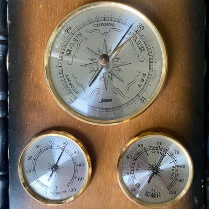 Vintage Jason Weather Station, Temperature, Humidity And Barometer