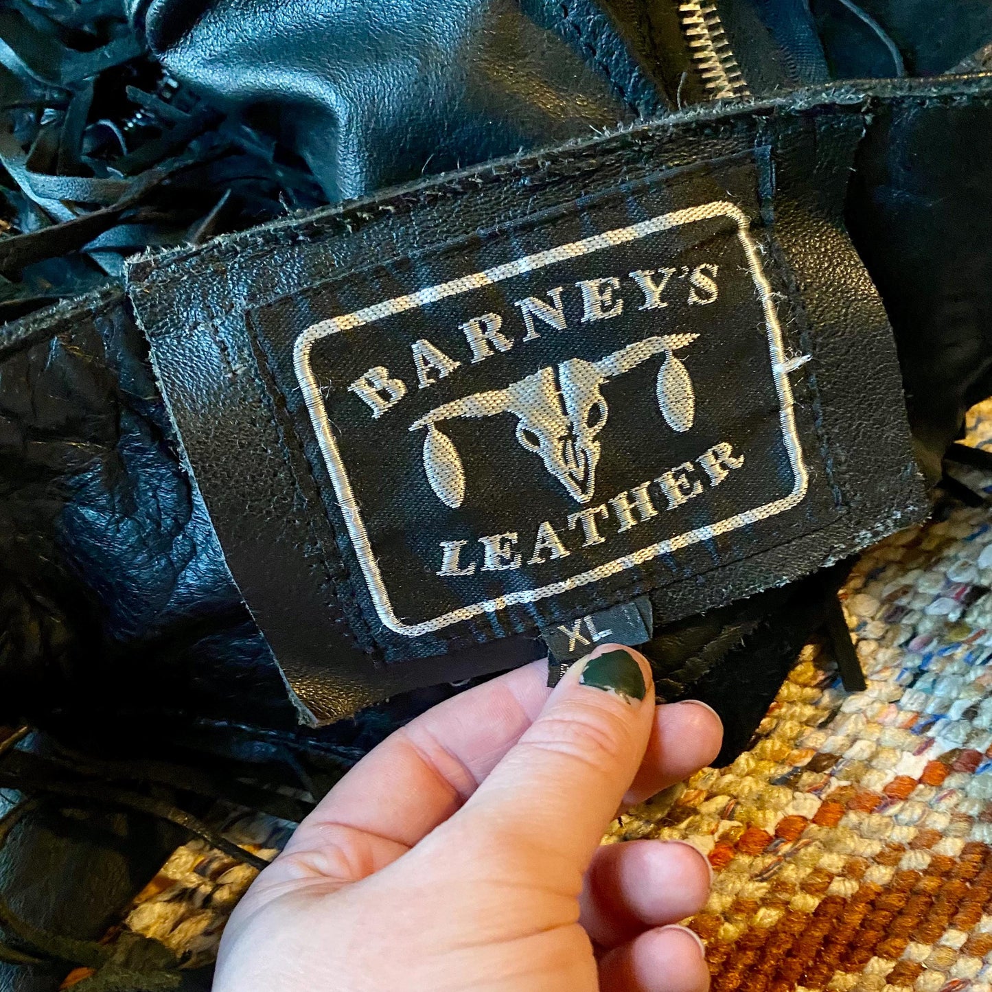 Black Fringe Barney’s Leather Biker Chaps