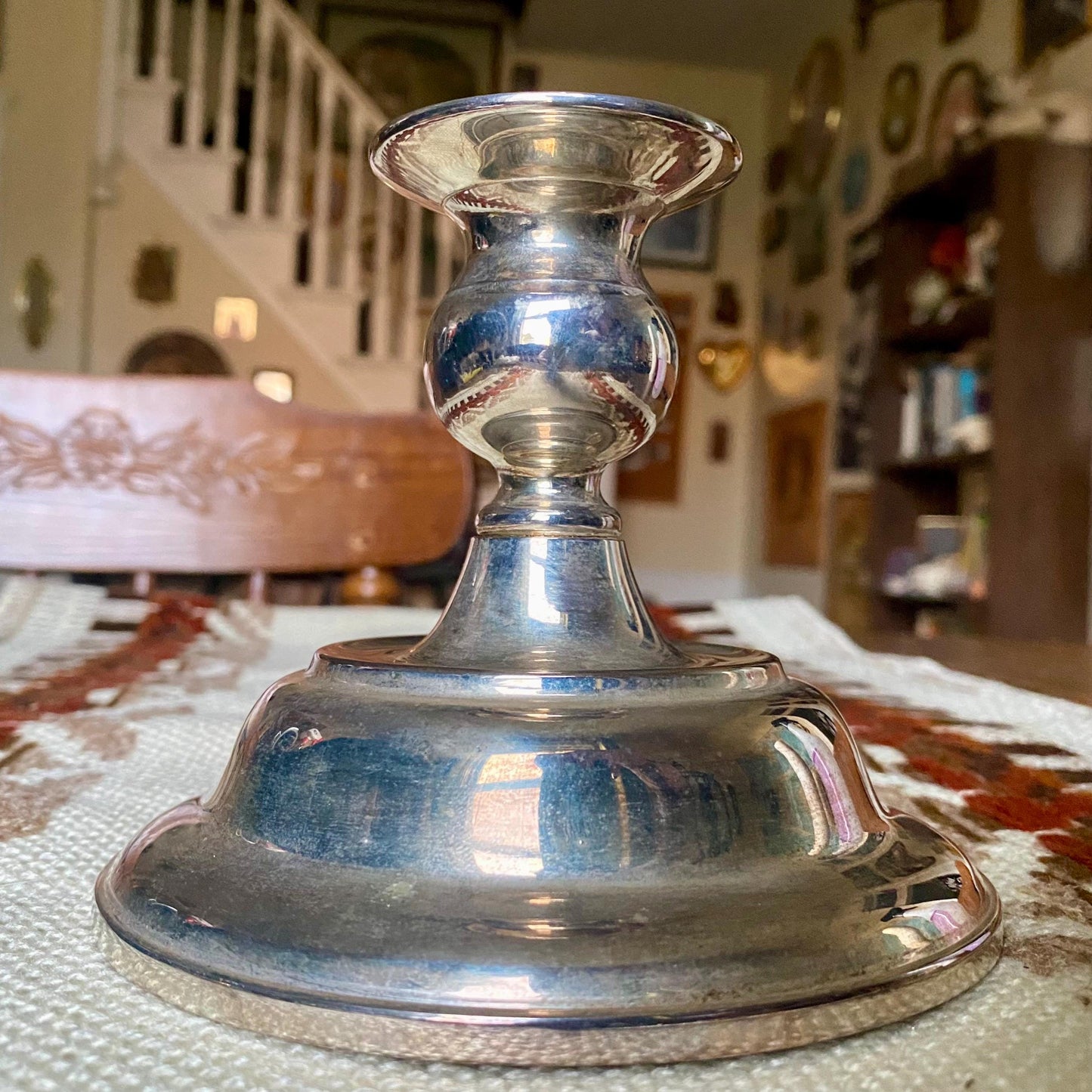 Vintage Silver Plated Candlestick Holder