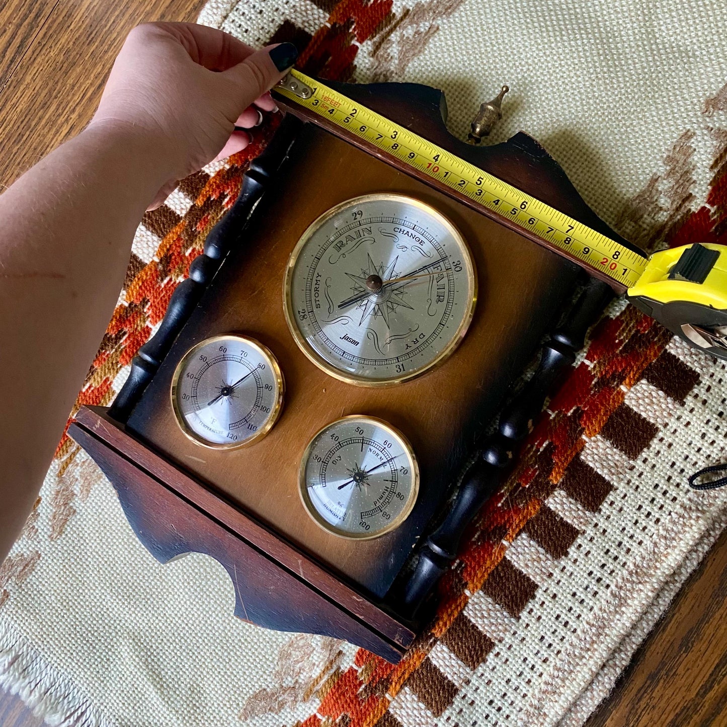 Vintage Jason Weather Station, Temperature, Humidity And Barometer