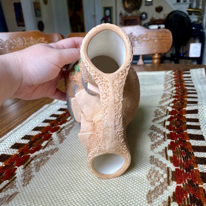 Vintage Hand-Painted Provincial Mold 89 - Southwestern Style Vase